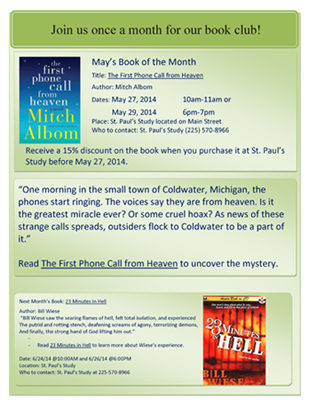 book club flyer