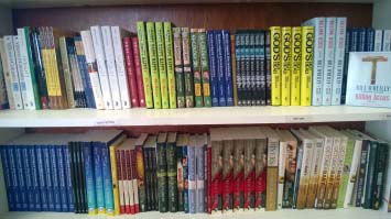 books on shelf